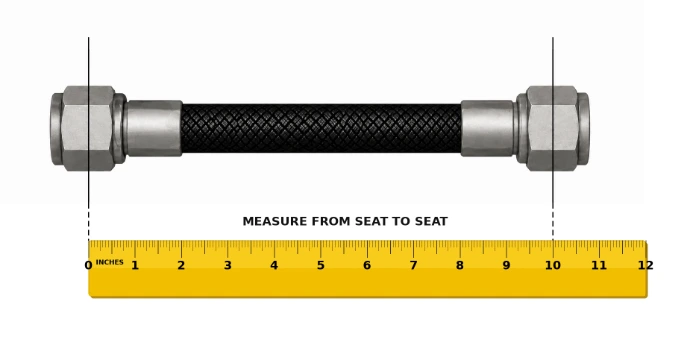 How to measure a straight to straight hose assembly